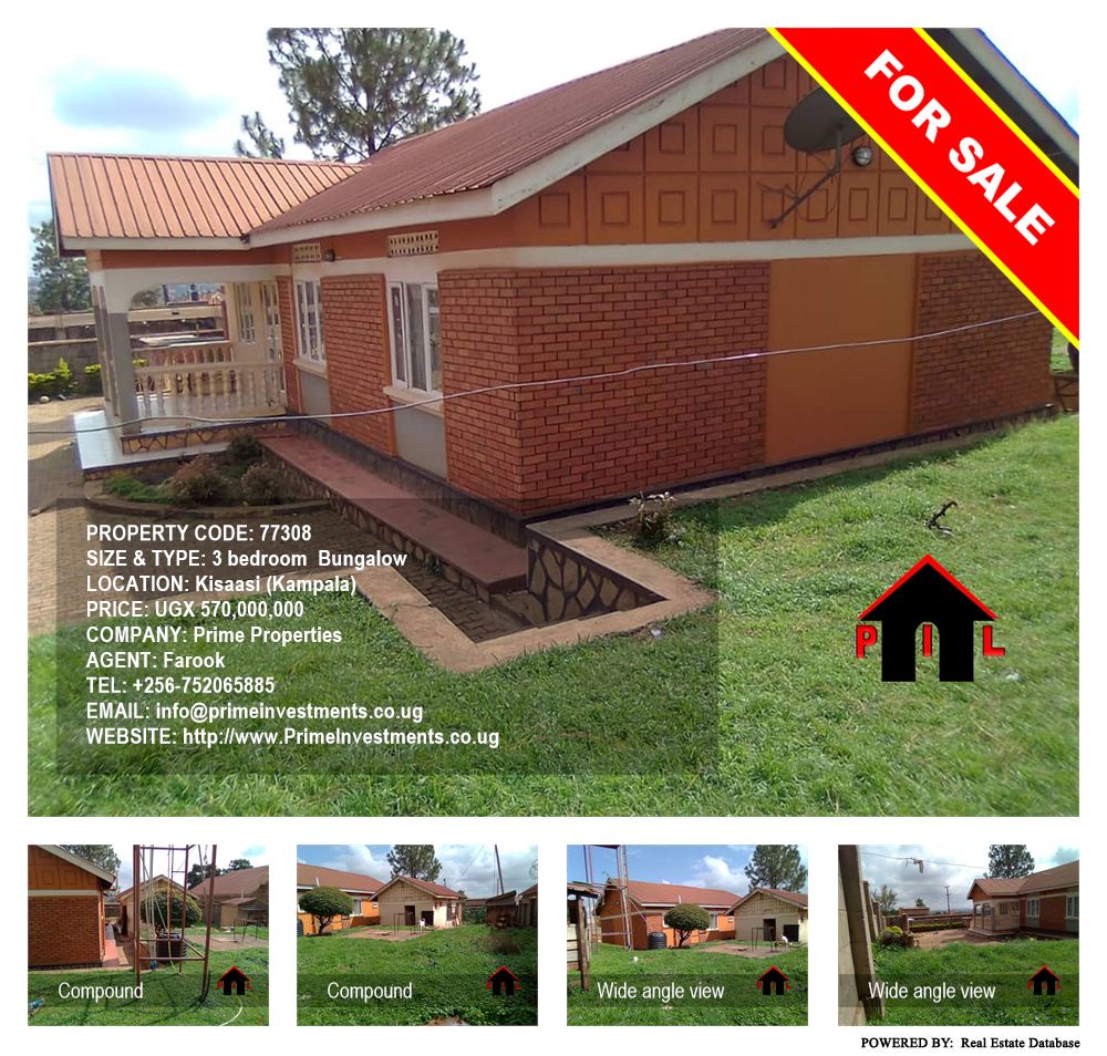 3 bedroom Bungalow  for sale in Kisaasi Kampala Uganda, code: 77308