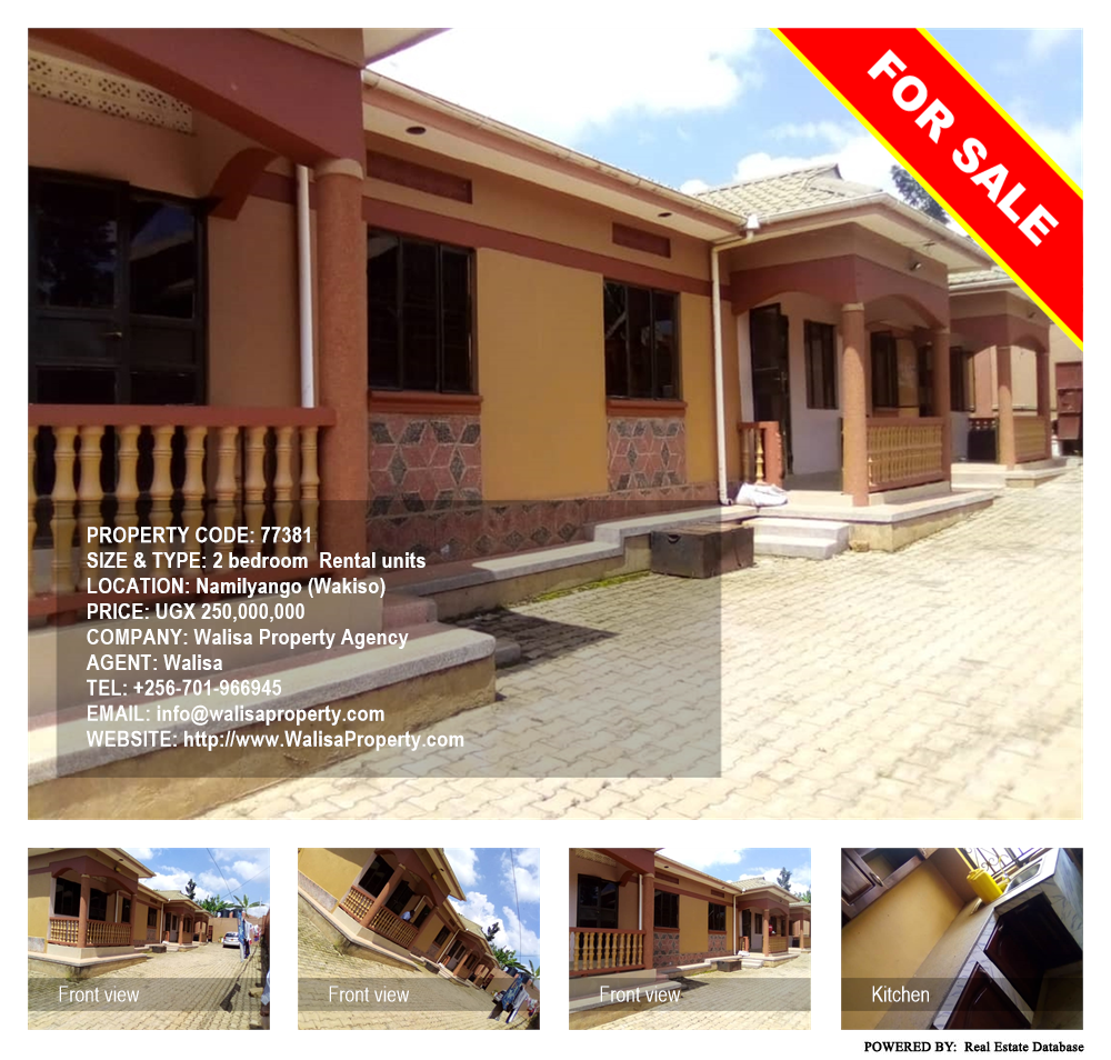 2 bedroom Rental units  for sale in Namilyango Wakiso Uganda, code: 77381