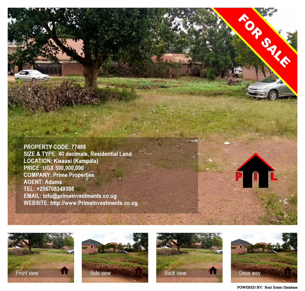 Residential Land  for sale in Kisaasi Kampala Uganda, code: 77488