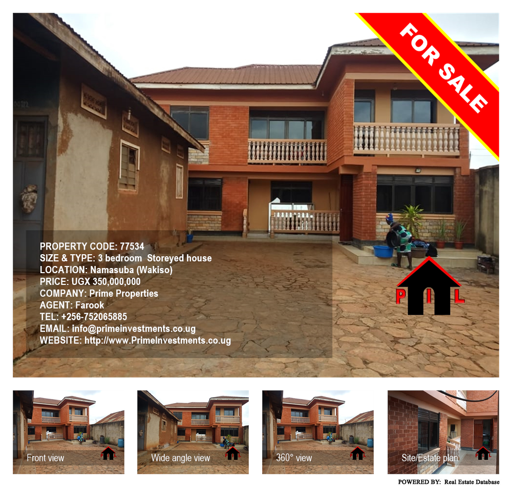3 bedroom Storeyed house  for sale in Namasuba Wakiso Uganda, code: 77534