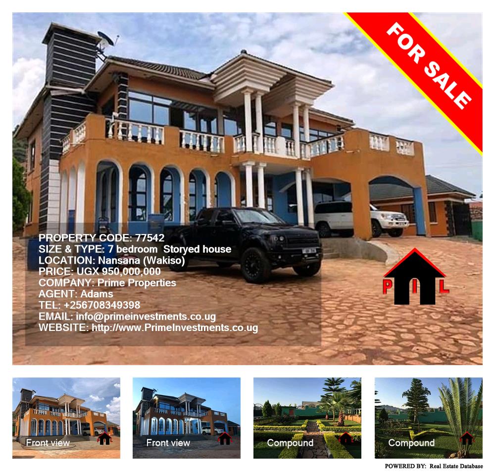 7 bedroom Storeyed house  for sale in Nansana Wakiso Uganda, code: 77542