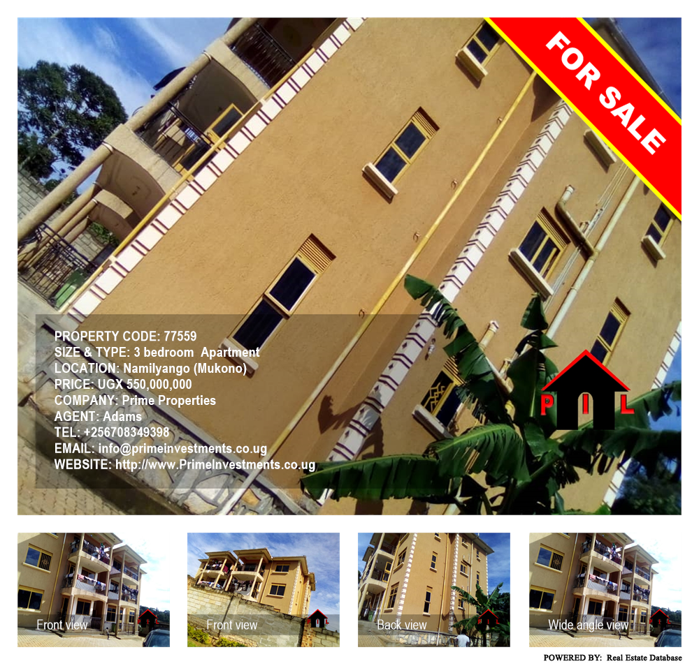 3 bedroom Apartment  for sale in Namilyango Mukono Uganda, code: 77559