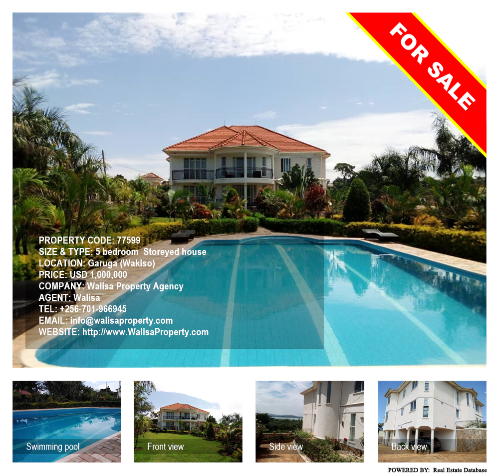 5 bedroom Storeyed house  for sale in Garuga Wakiso Uganda, code: 77599