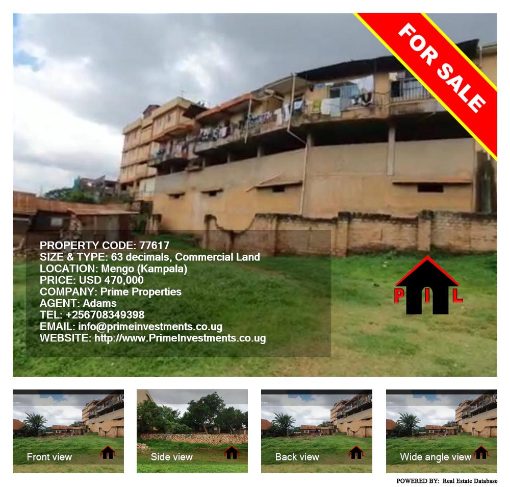 Commercial Land  for sale in Mengo Kampala Uganda, code: 77617