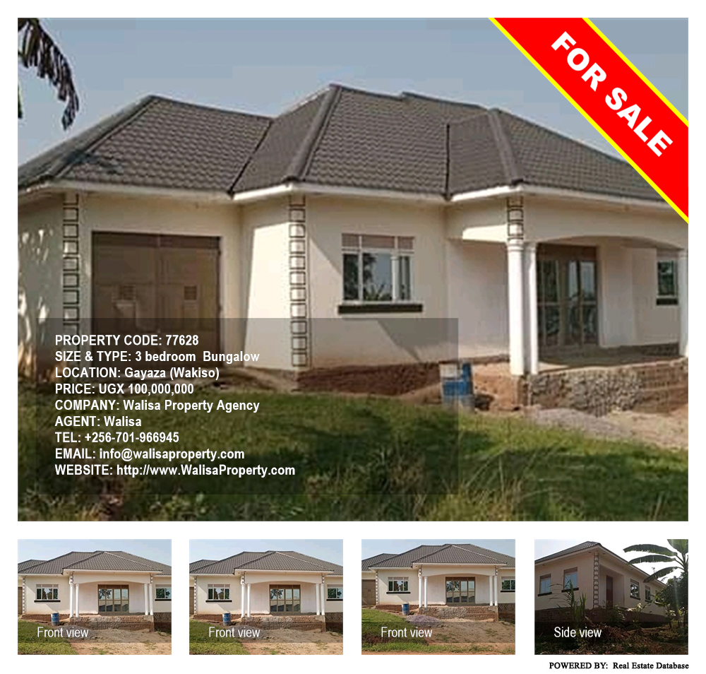3 bedroom Bungalow  for sale in Gayaza Wakiso Uganda, code: 77628