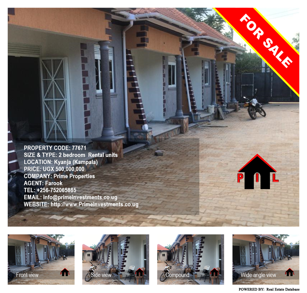 2 bedroom Rental units  for sale in Kyanja Kampala Uganda, code: 77671