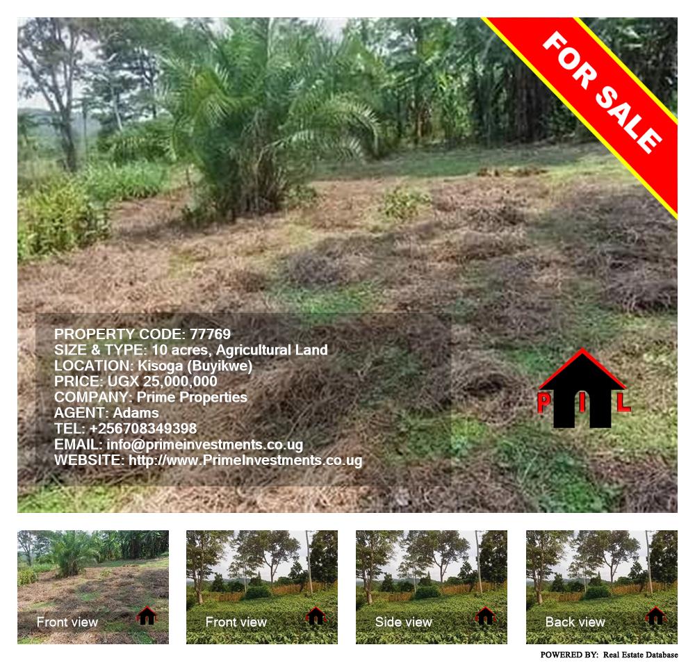 Agricultural Land  for sale in Kisoga Buyikwe Uganda, code: 77769