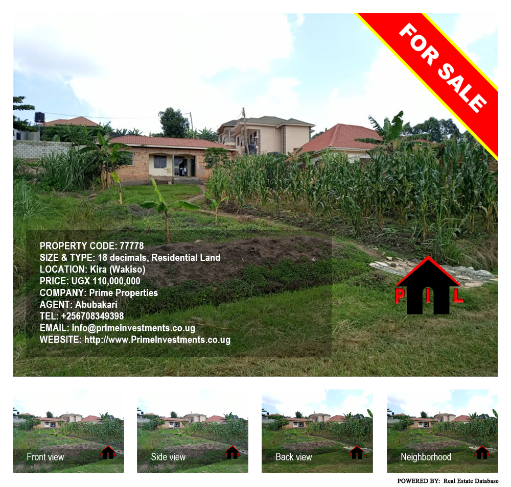 Residential Land  for sale in Kira Wakiso Uganda, code: 77778
