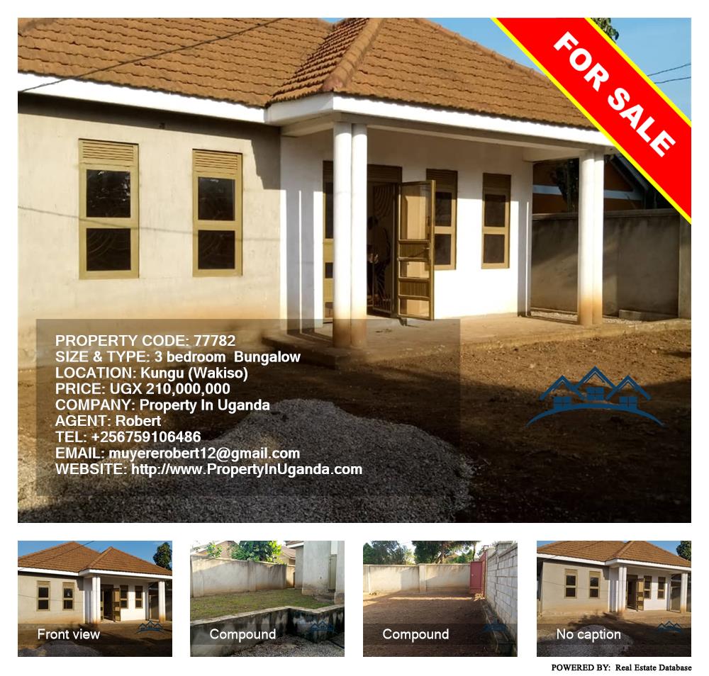 3 bedroom Bungalow  for sale in Kungu Wakiso Uganda, code: 77782