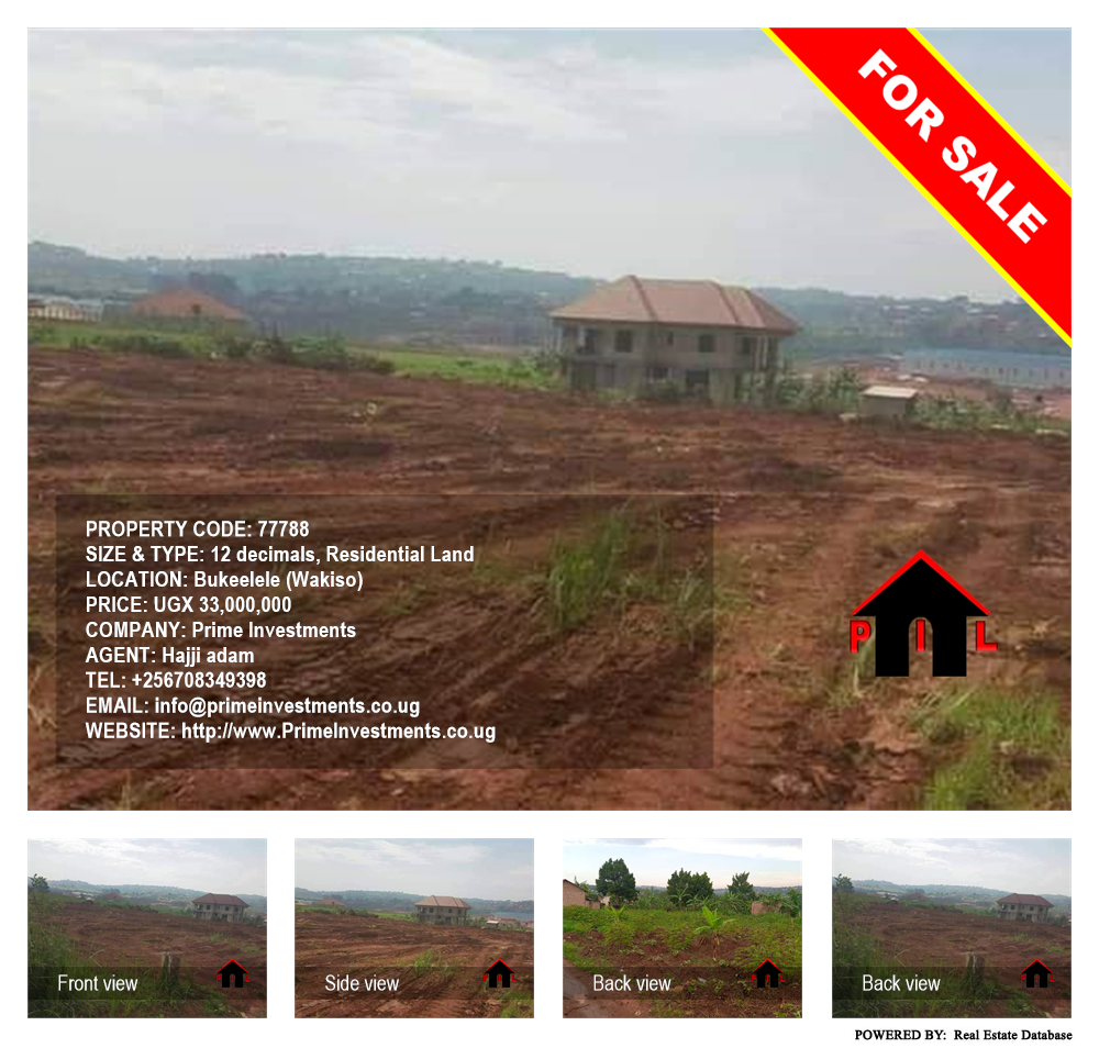 Residential Land  for sale in Bukeelele Wakiso Uganda, code: 77788