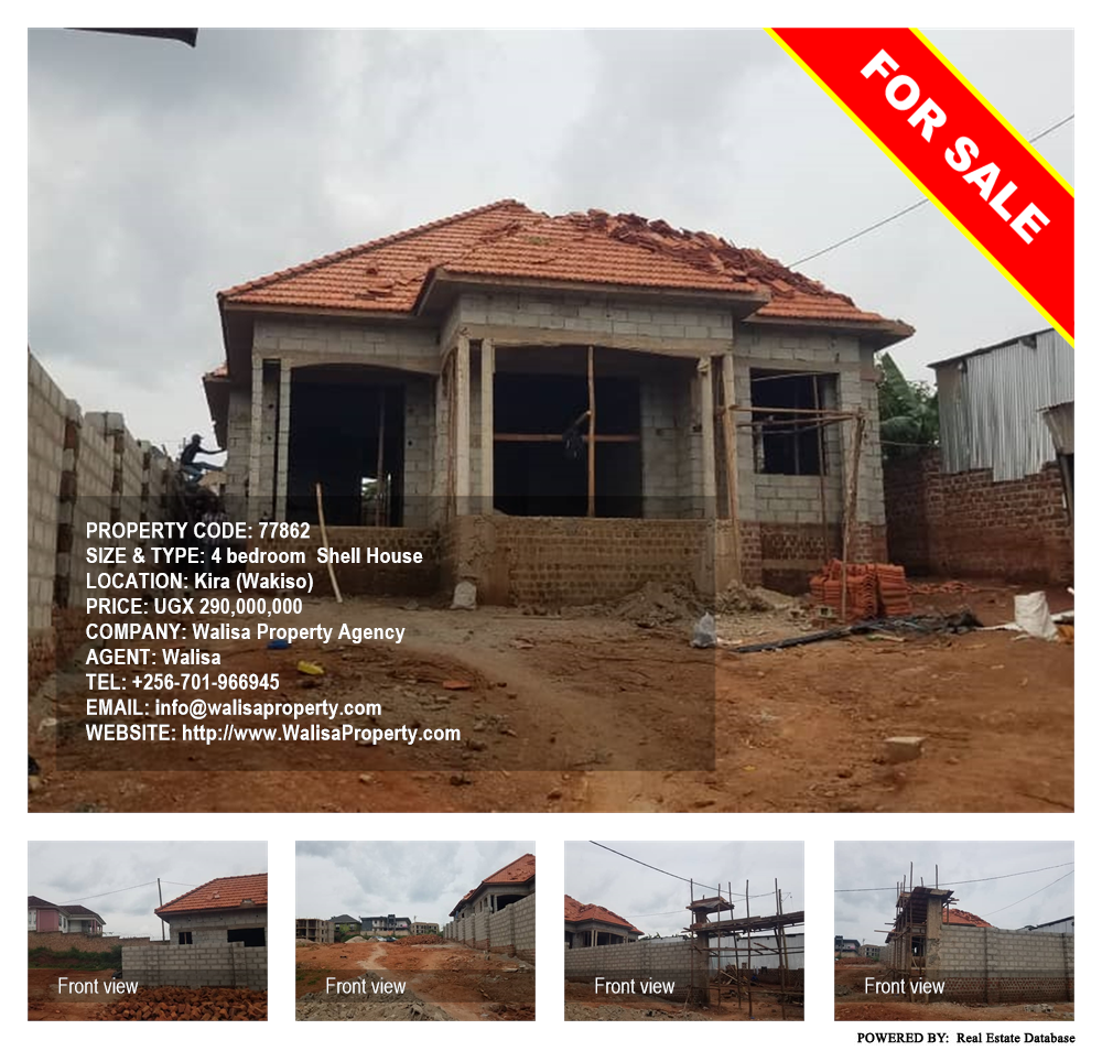 4 bedroom Shell House  for sale in Kira Wakiso Uganda, code: 77862