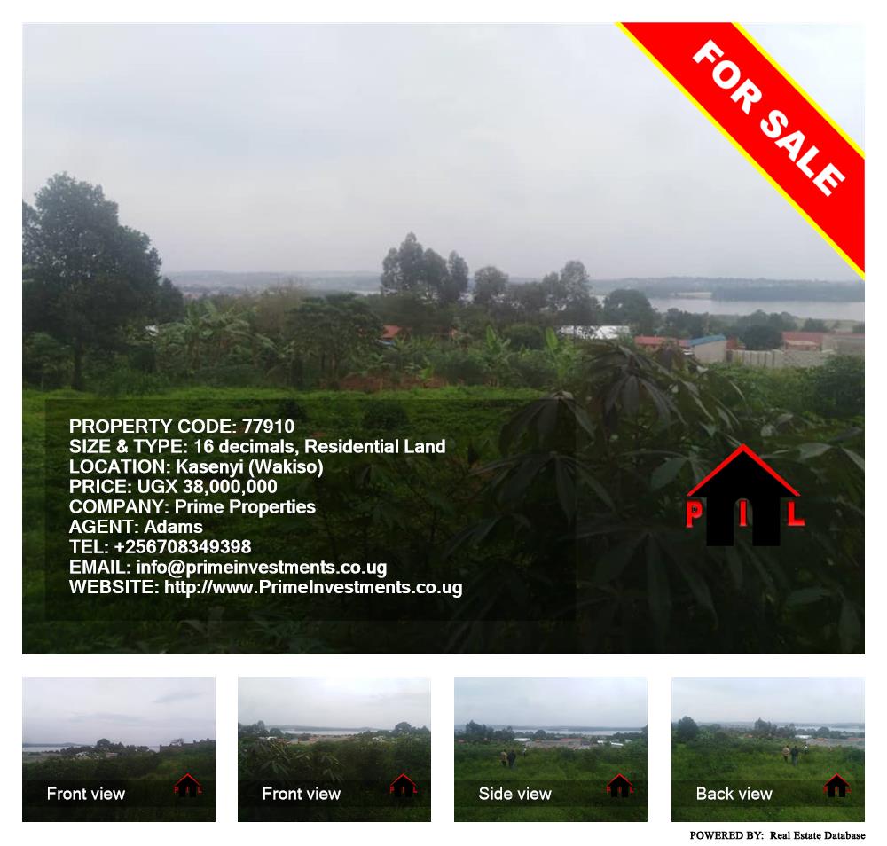 Residential Land  for sale in Kasenyi Wakiso Uganda, code: 77910