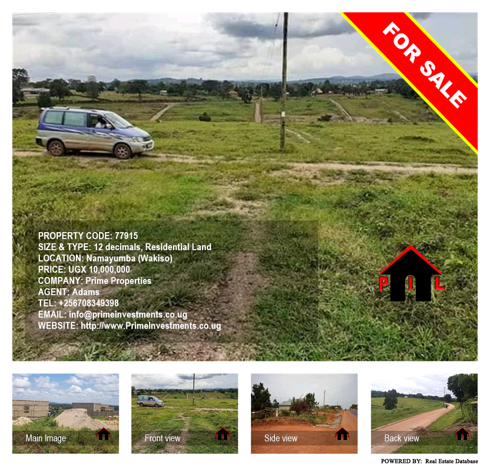 Residential Land  for sale in Namayumba Wakiso Uganda, code: 77915