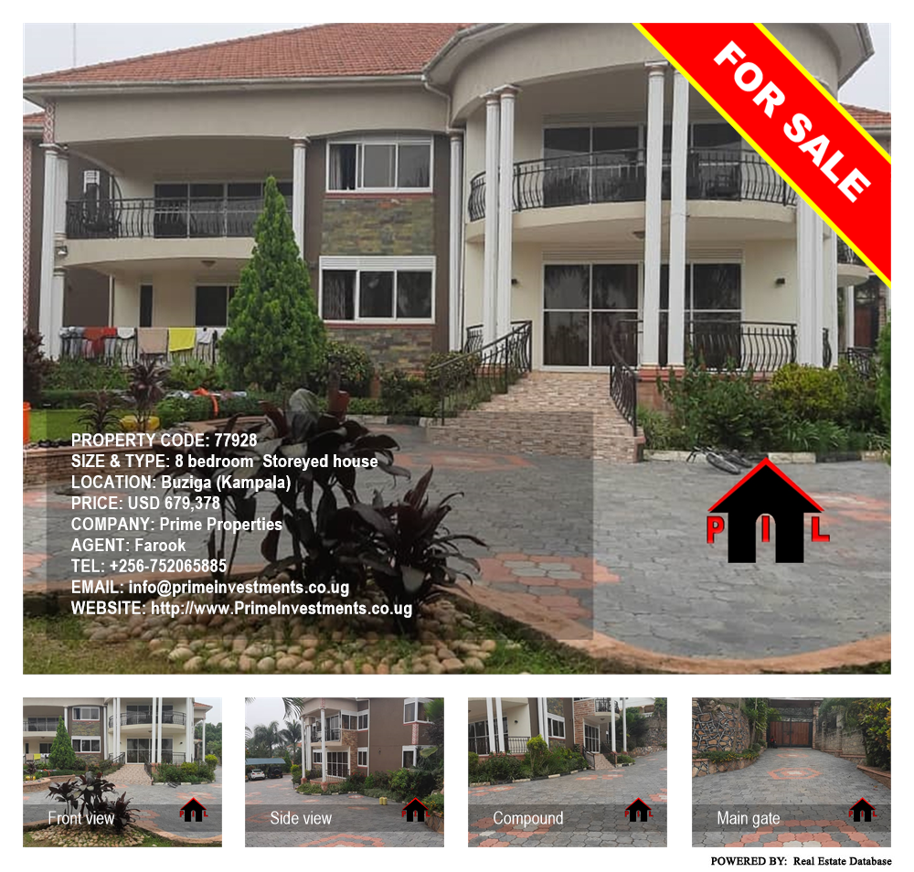 8 bedroom Storeyed house  for sale in Buziga Kampala Uganda, code: 77928