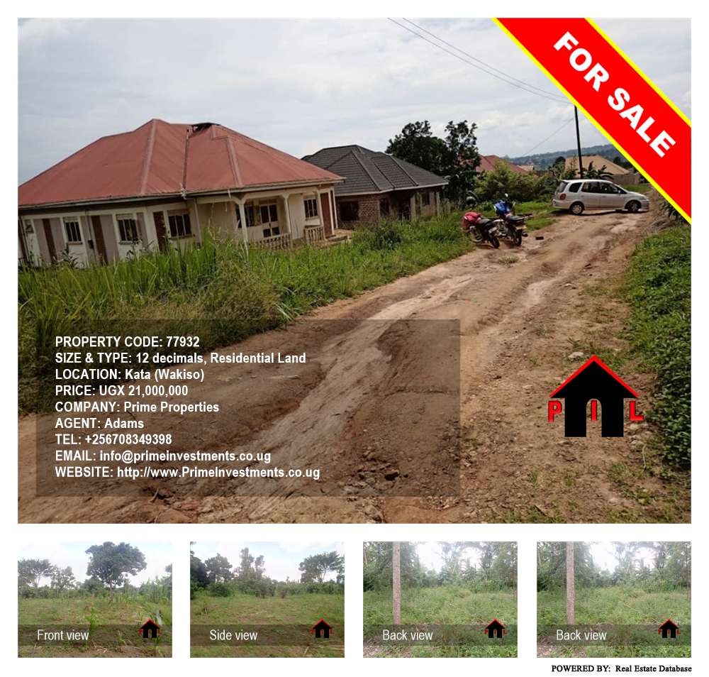 Residential Land  for sale in Kata Wakiso Uganda, code: 77932