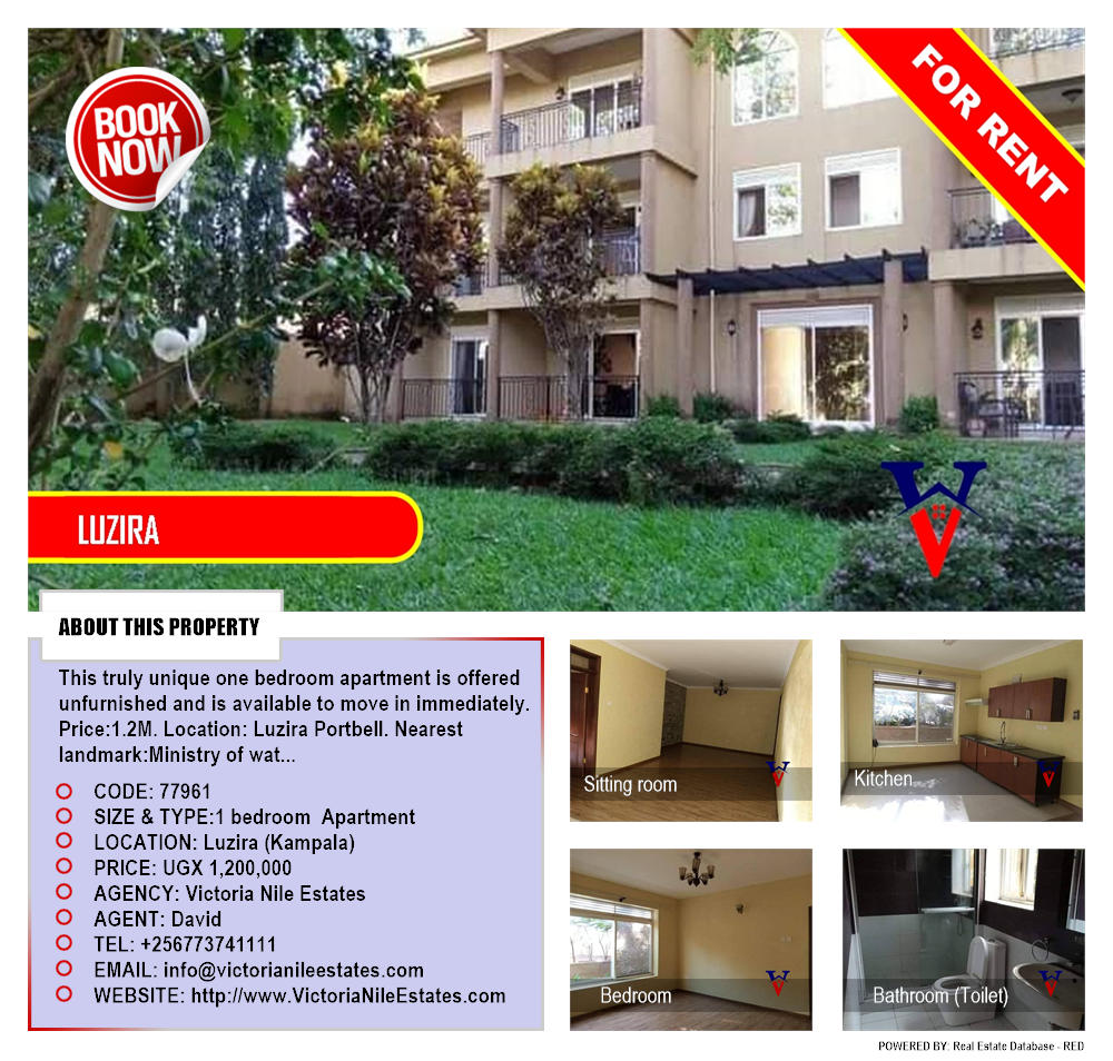 1 bedroom Apartment  for rent in Luzira Kampala Uganda, code: 77961