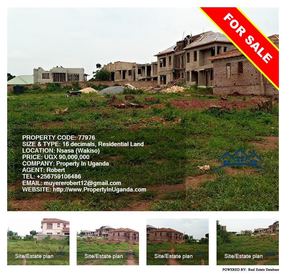 Residential Land  for sale in Nsasa Wakiso Uganda, code: 77976