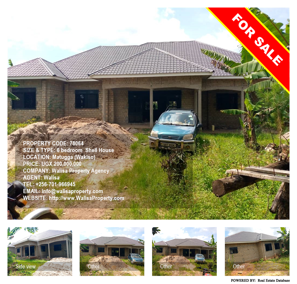 6 bedroom Shell House  for sale in Matugga Wakiso Uganda, code: 78064