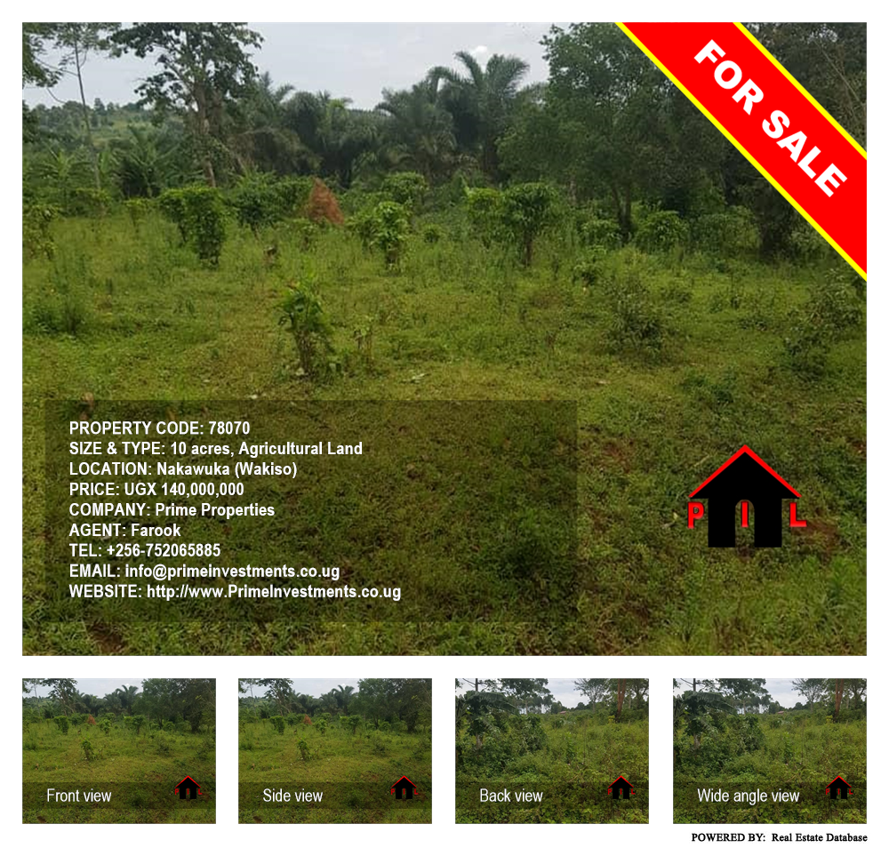Agricultural Land  for sale in Nakawuka Wakiso Uganda, code: 78070