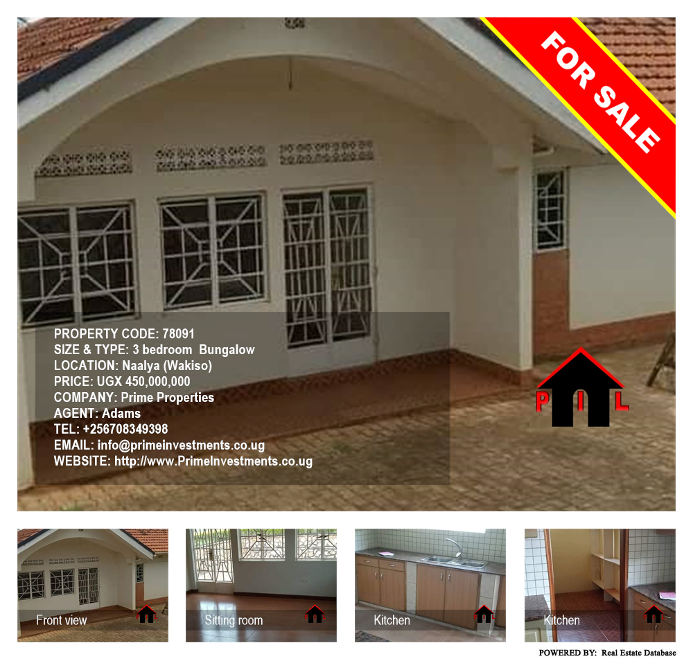 3 bedroom Bungalow  for sale in Naalya Wakiso Uganda, code: 78091
