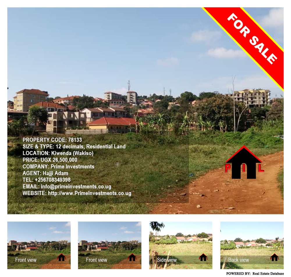 Residential Land  for sale in Kiwenda Wakiso Uganda, code: 78133