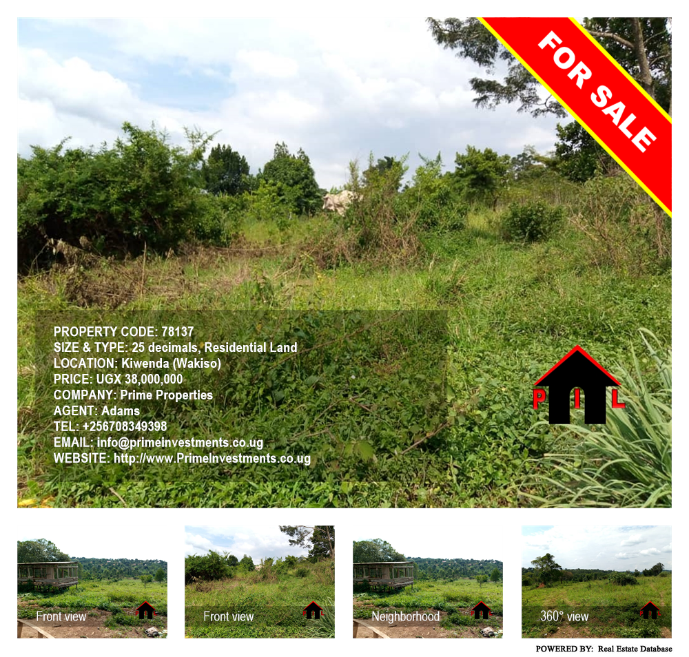 Residential Land  for sale in Kiwenda Wakiso Uganda, code: 78137