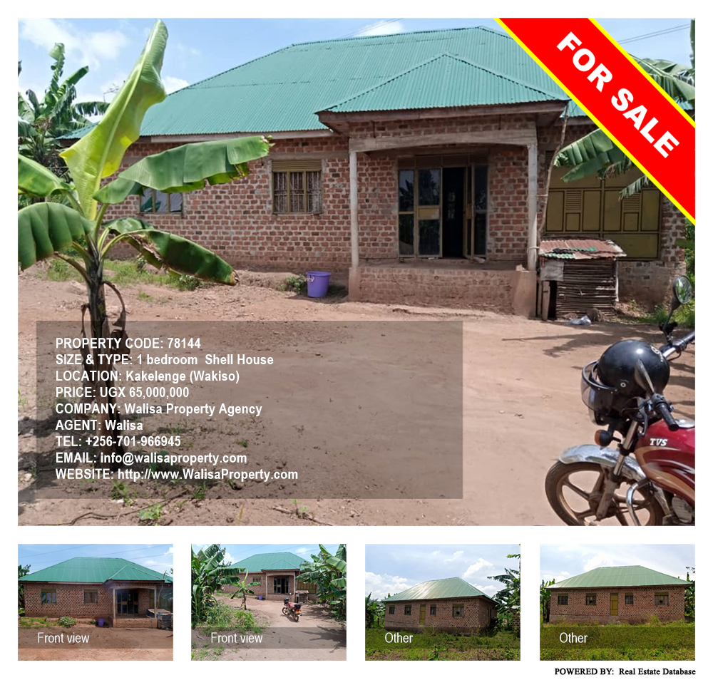 1 bedroom Shell House  for sale in Kakelenge Wakiso Uganda, code: 78144