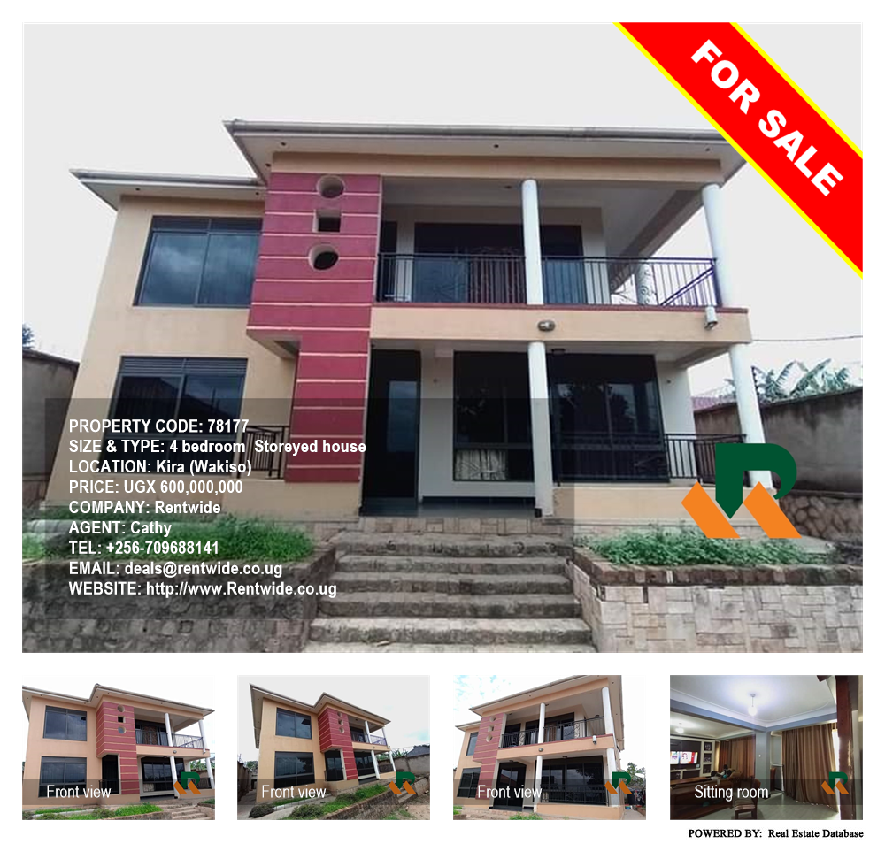 4 bedroom Storeyed house  for sale in Kira Wakiso Uganda, code: 78177