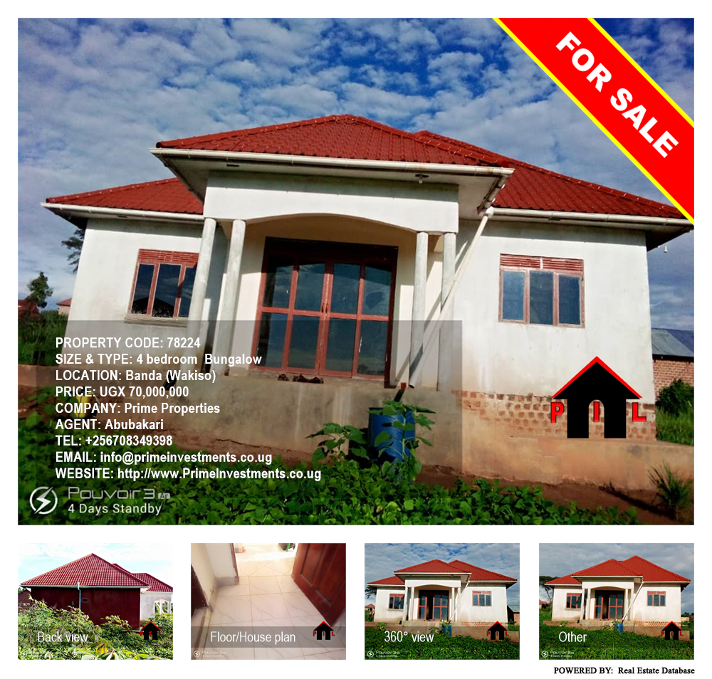 4 bedroom Bungalow  for sale in Banda Wakiso Uganda, code: 78224