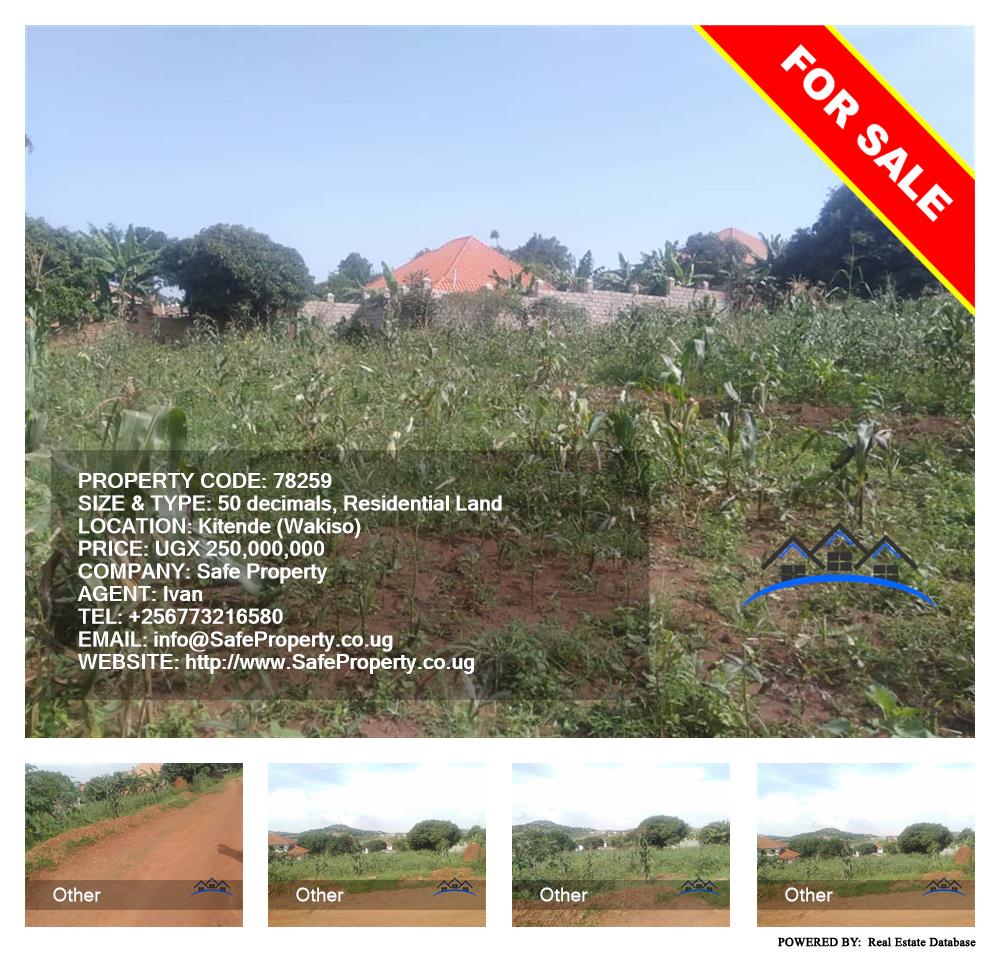 Residential Land  for sale in Kitende Wakiso Uganda, code: 78259