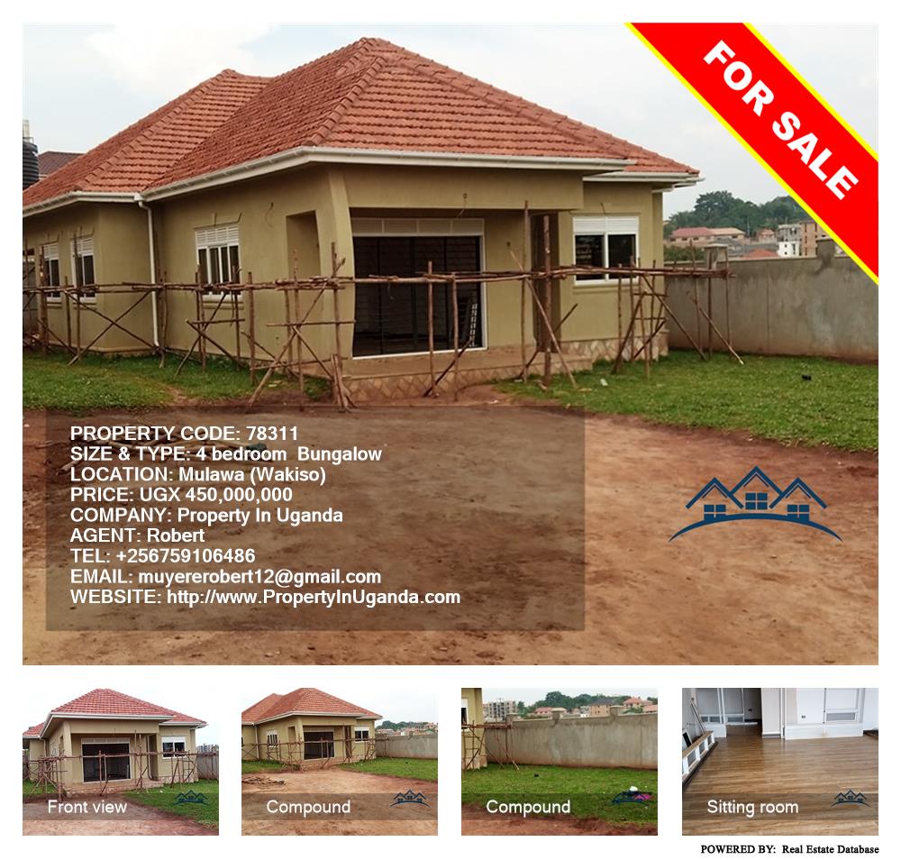 4 bedroom Bungalow  for sale in Mulawa Wakiso Uganda, code: 78311