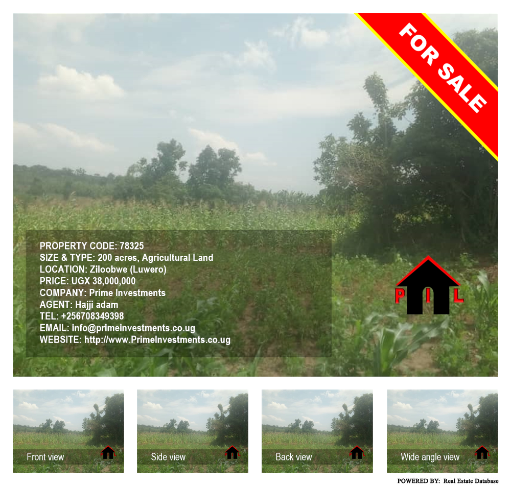 Agricultural Land  for sale in Ziloobwe Luweero Uganda, code: 78325