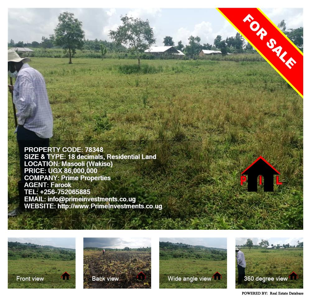 Residential Land  for sale in Masooli Wakiso Uganda, code: 78348