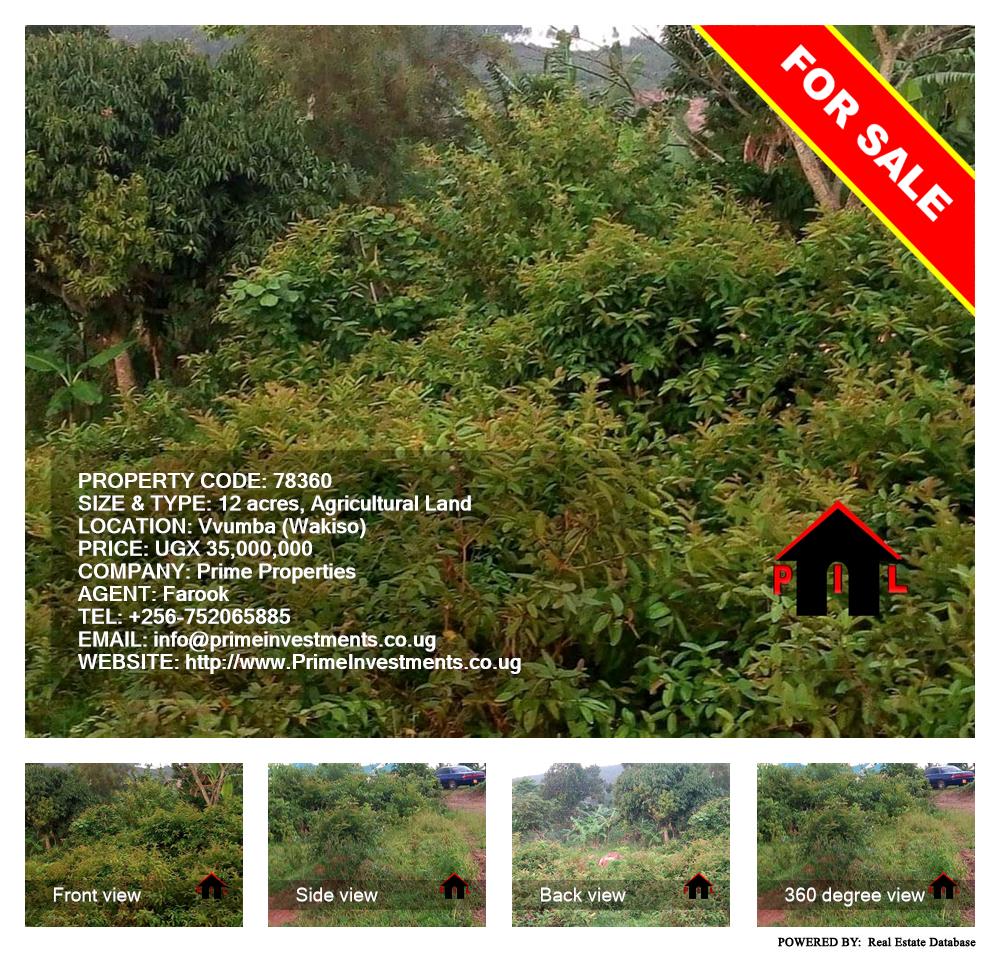 Agricultural Land  for sale in Vvumba Wakiso Uganda, code: 78360