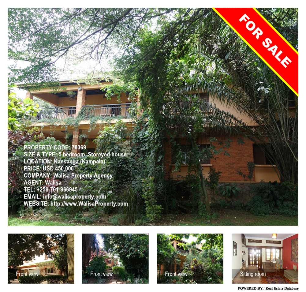 5 bedroom Storeyed house  for sale in Kansanga Kampala Uganda, code: 78369