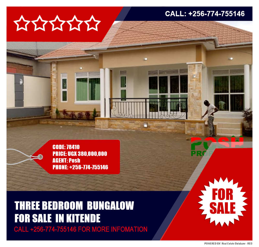 3 bedroom Bungalow  for sale in Kitende Wakiso Uganda, code: 78410