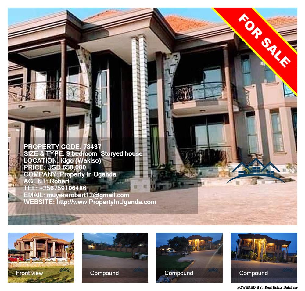 9 bedroom Storeyed house  for sale in Kigo Wakiso Uganda, code: 78437