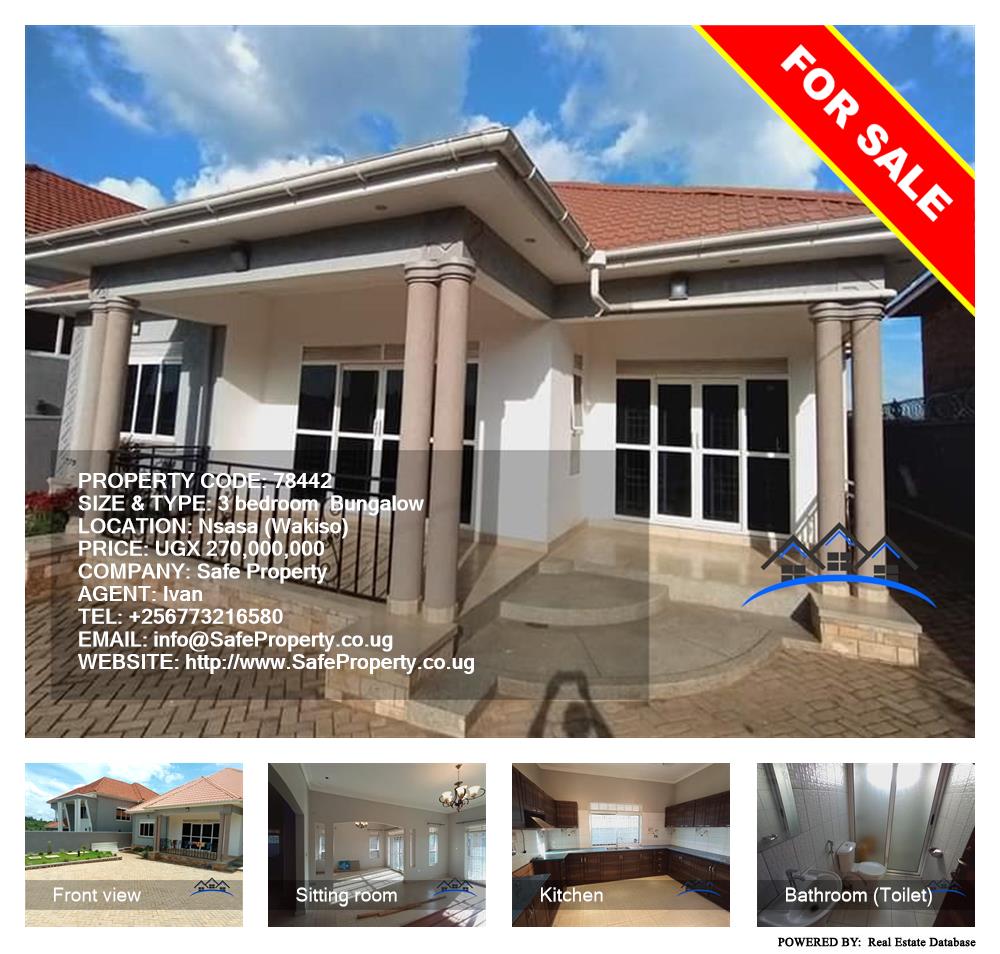 3 bedroom Bungalow  for sale in Nsasa Wakiso Uganda, code: 78442