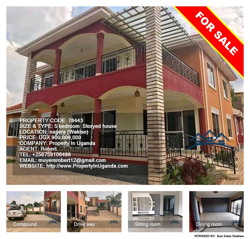 5 bedroom Storeyed house  for sale in Najjera Wakiso Uganda, code: 78443