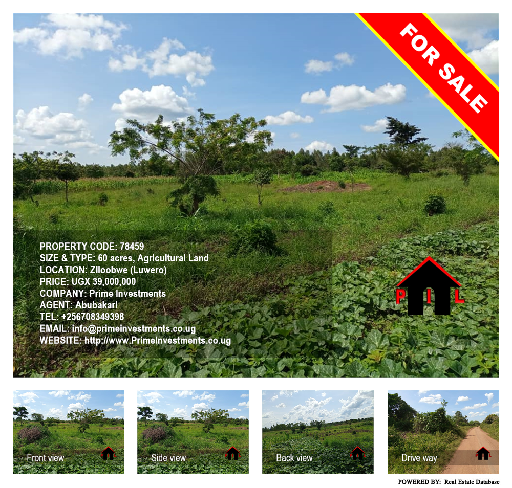 Agricultural Land  for sale in Ziloobwe Luweero Uganda, code: 78459