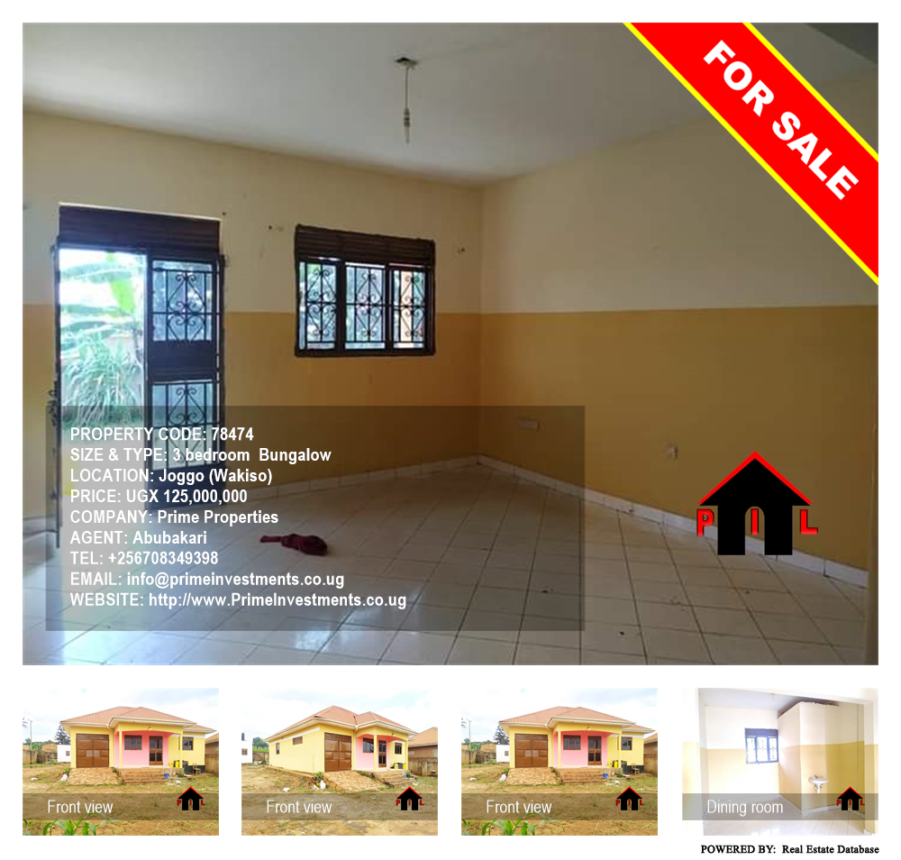 3 bedroom Bungalow  for sale in Jjoggo Wakiso Uganda, code: 78474