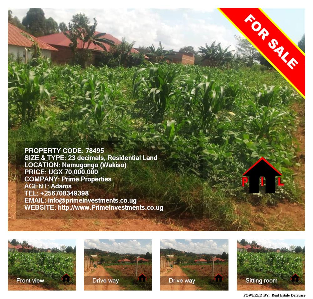 Residential Land  for sale in Namugongo Wakiso Uganda, code: 78495