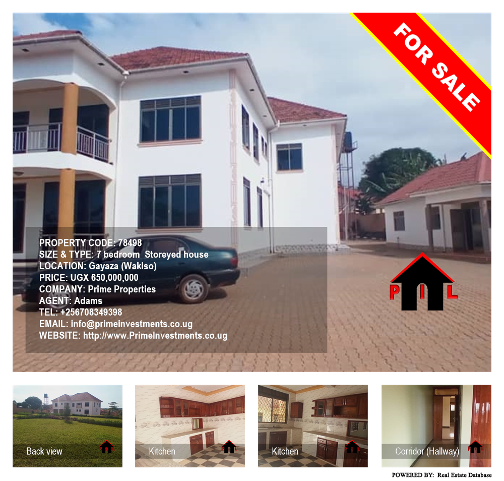 7 bedroom Storeyed house  for sale in Gayaza Wakiso Uganda, code: 78498