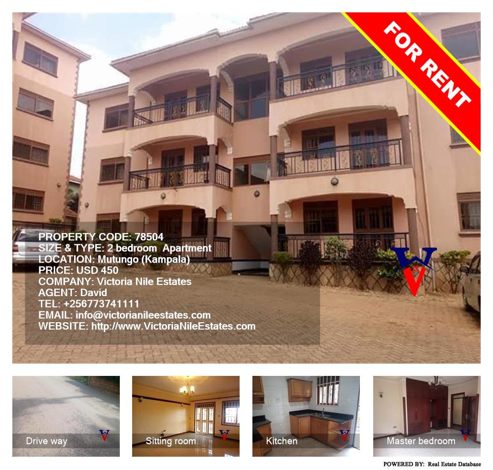 2 bedroom Apartment  for rent in Mutungo Kampala Uganda, code: 78504