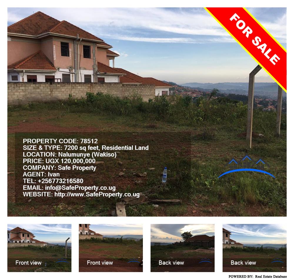 Residential Land  for sale in Nalumunye Wakiso Uganda, code: 78512