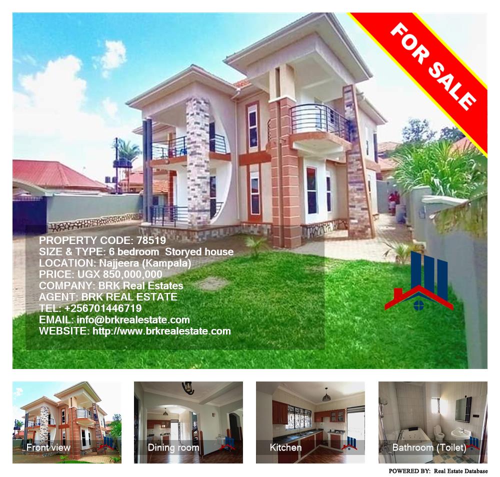 6 bedroom Storeyed house  for sale in Najjera Kampala Uganda, code: 78519