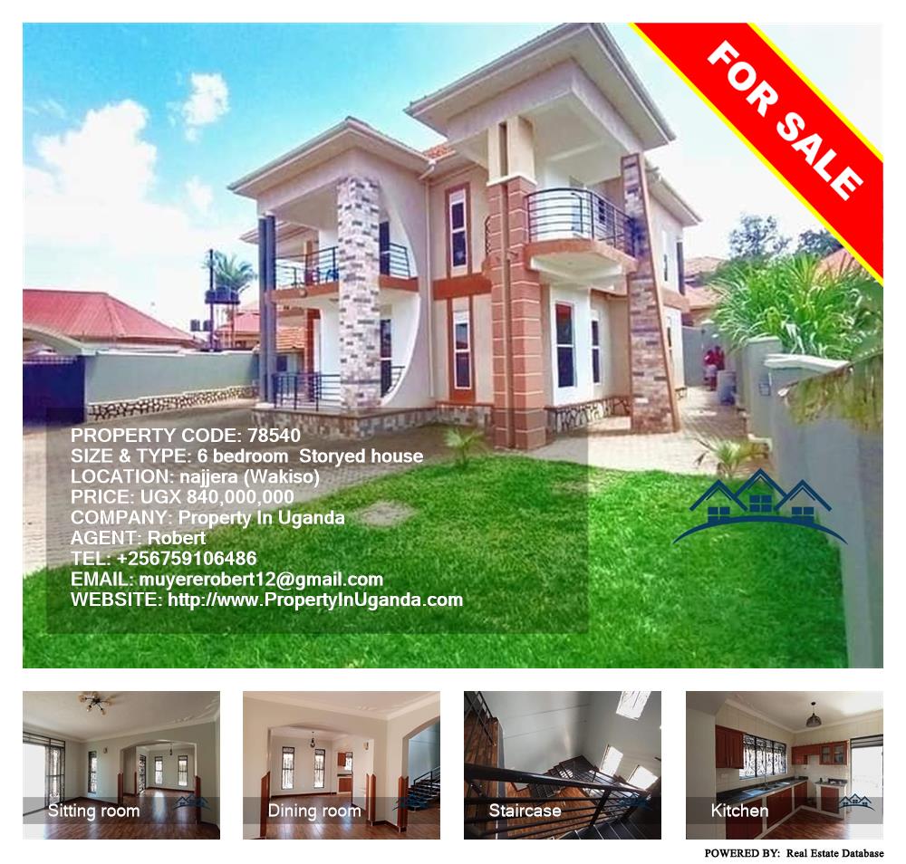 6 bedroom Storeyed house  for sale in Najjera Wakiso Uganda, code: 78540