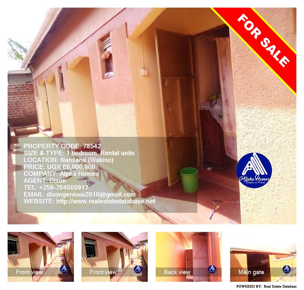 1 bedroom Rental units  for sale in Nansana Wakiso Uganda, code: 78542