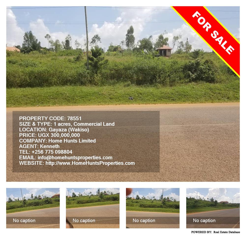 Commercial Land  for sale in Gayaza Wakiso Uganda, code: 78551