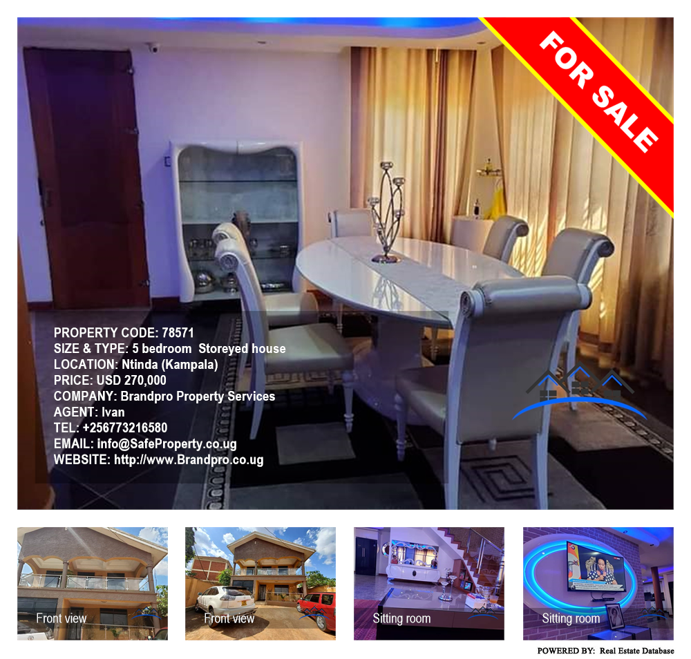 5 bedroom Storeyed house  for sale in Ntinda Kampala Uganda, code: 78571